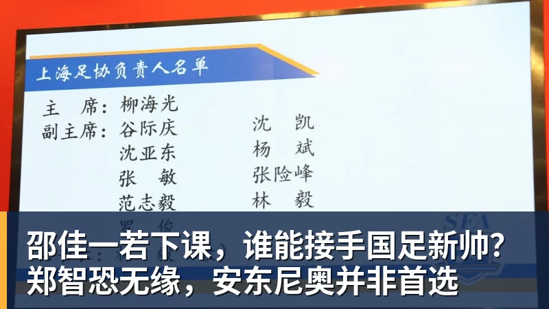 开云app官方在线入口邵佳一若下课,谁能接手国足新帅?郑智恐无缘,安东尼奥并非首选